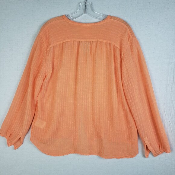 Project AJ117 Copenhagen Blouse Top Button Front Rayon Peach Minimalist size XL - Picture 6 of 14